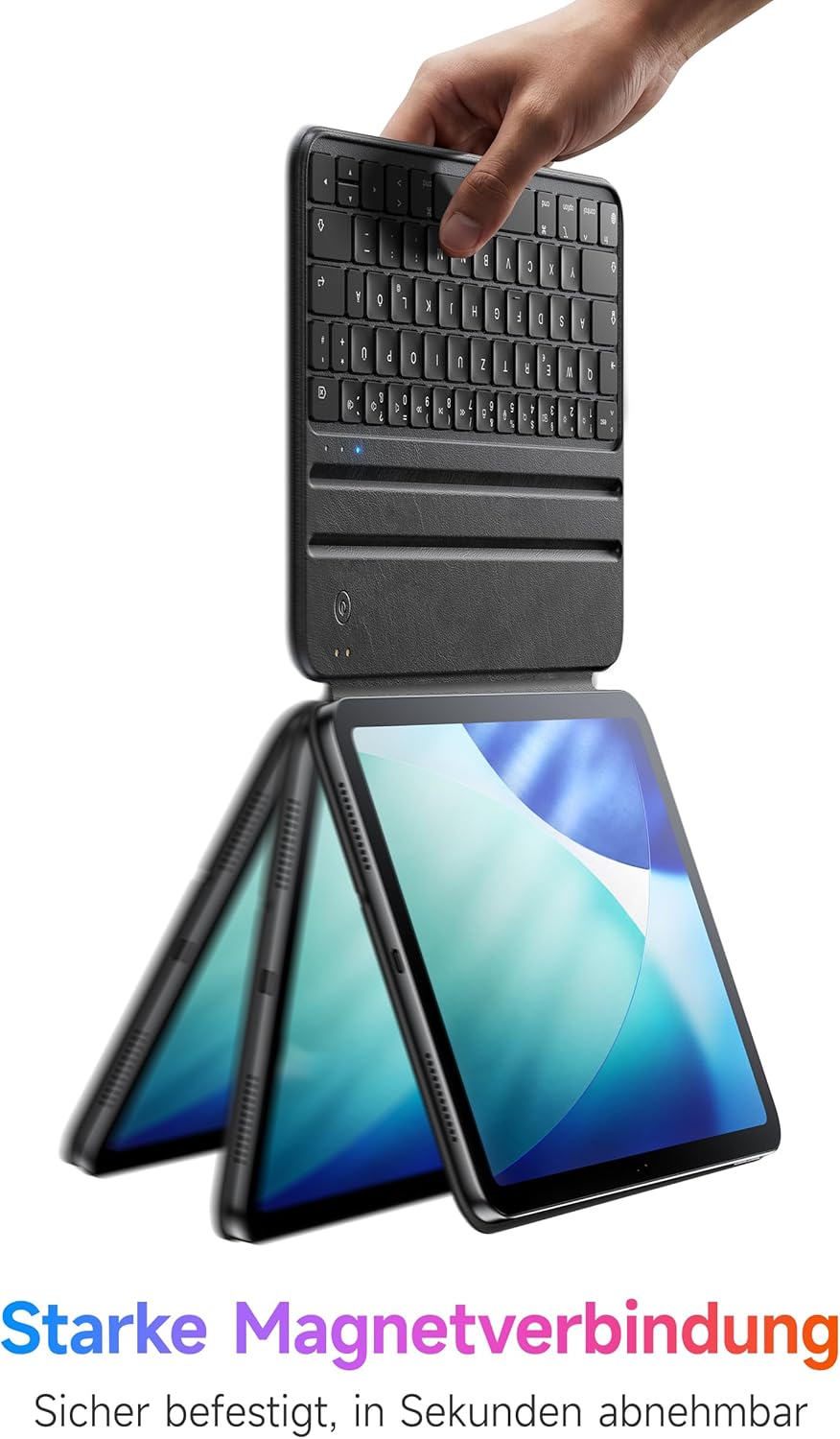 HOU für iPad Air 5 Hülle mit Tastatur für iPad Air 6 11 Zoll, für iPad Pro 11 Hülle mit Tastatur (4.