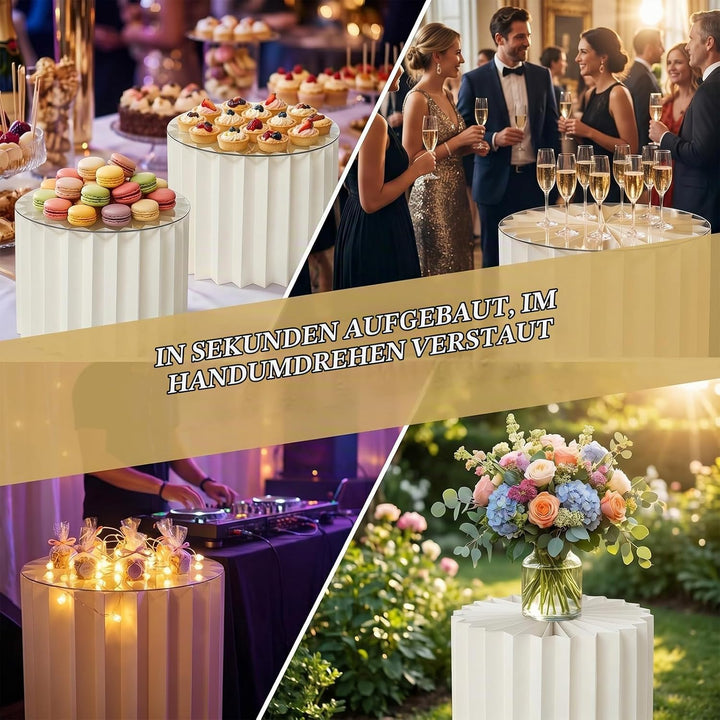 3 Stück Faltbare Dessert Ständer, Buffet Ständer Karton Display