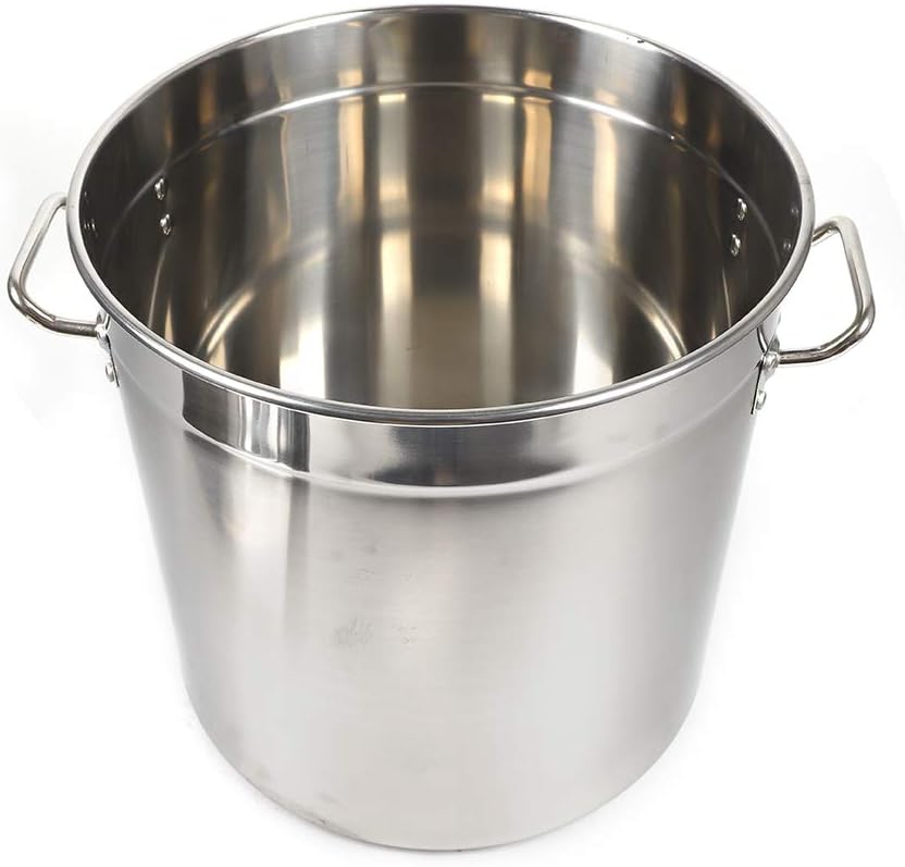 35L Suppentopf, Grosse Kapazität Gastronomie Kochtopf mit Metalldeckel Edelstahl Kochtöpfe für Gas,