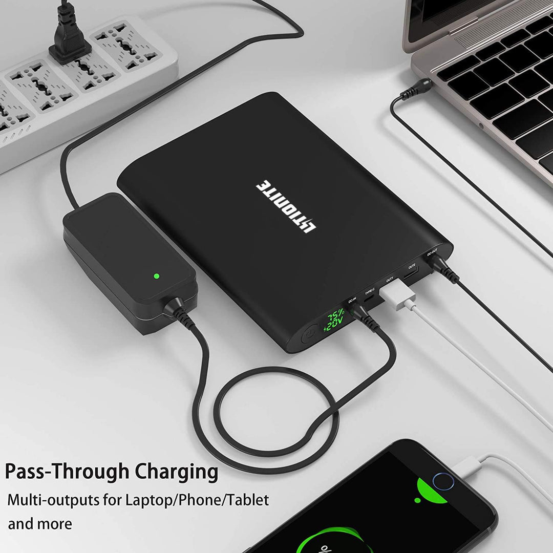Litionite Tanker 90W / 50.000mAh Aluminium Powerbank Externer Batterie Akku mit LED-Anzeige - 2X USB
