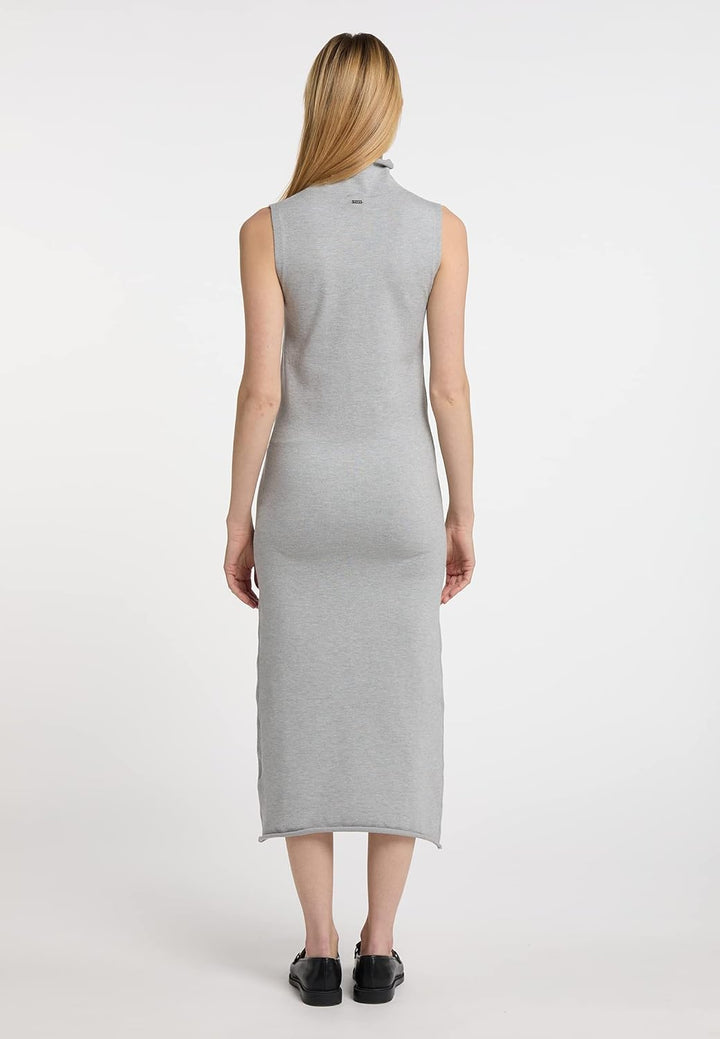 DreiMaster Damen Strickkleid Dress XL-XXL Grau Melange, XL-XXL Grau Melange
