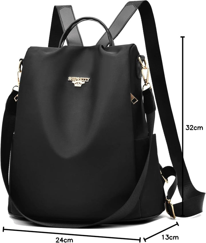shepretty Wasserdichter Diebstahl-Rucksack für Damen 3-8864schwarz, 3-8864schwarz