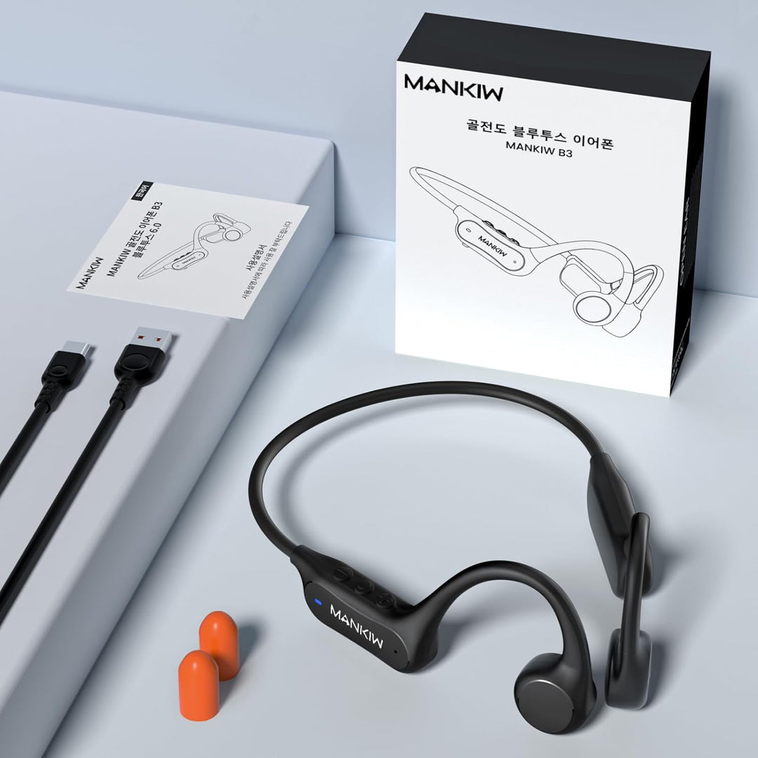 MANKIW Knochenschall Kopfhörer Bluetooth 6.0, Open Ear Sportkopfhörer, Typ-C Schnellladung, IPX5 Was