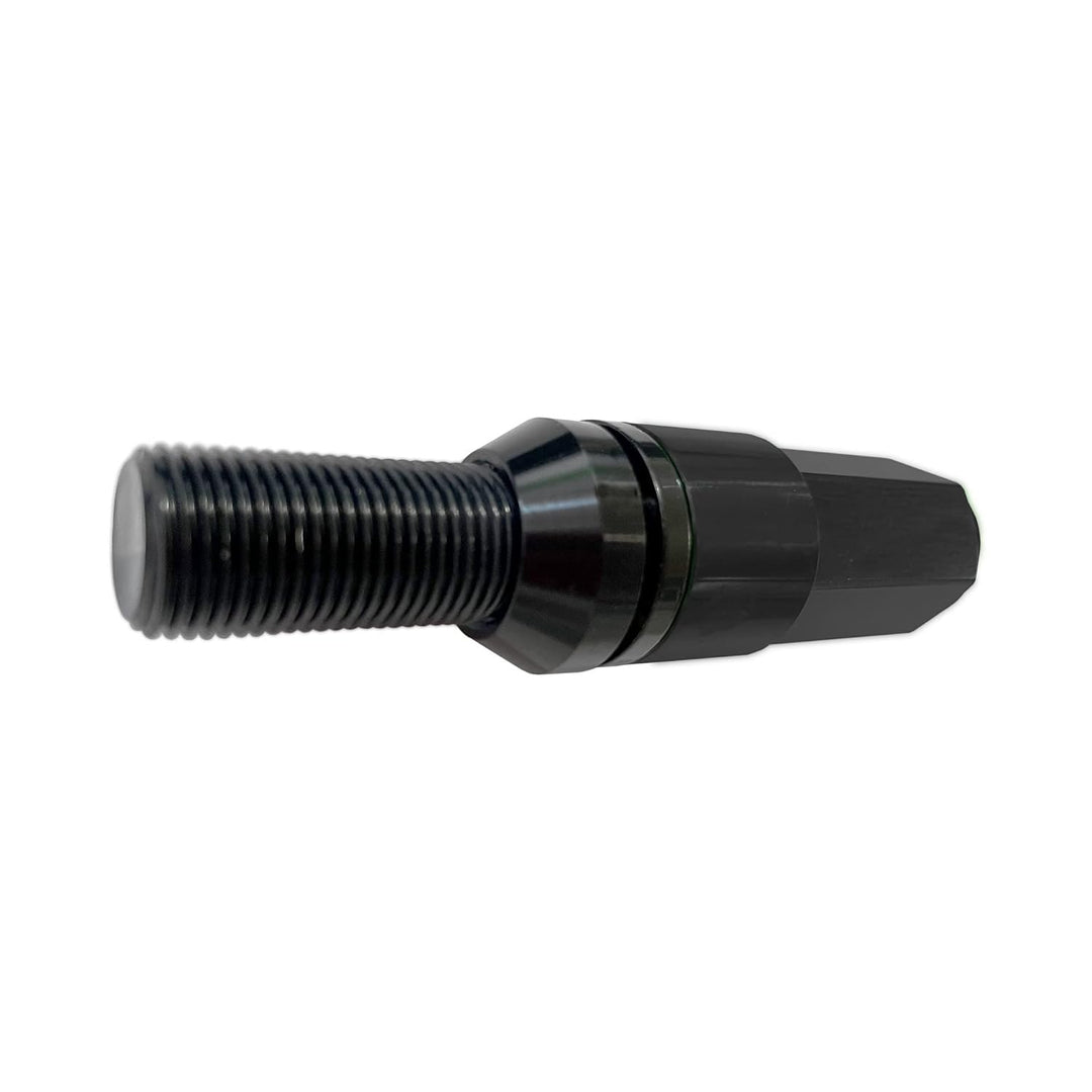 Omp SPEED Set 20 Radschrauben schwarz mit metrischer M14X1.25 Schlüssel 17-19 lang Gewinde 28 mm mit