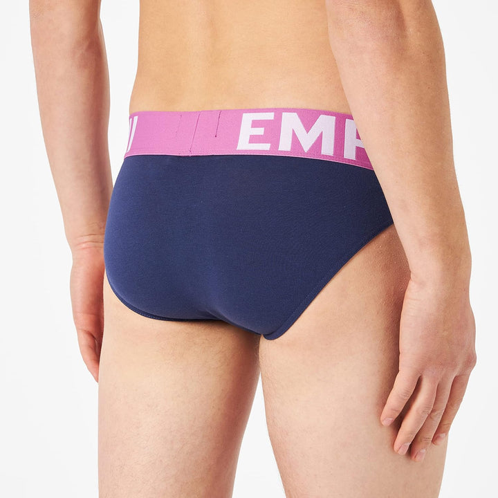 Emporio Armani Herren Brief Megalogo Briefs (1er Pack) S Patriot Blue, S Patriot Blue