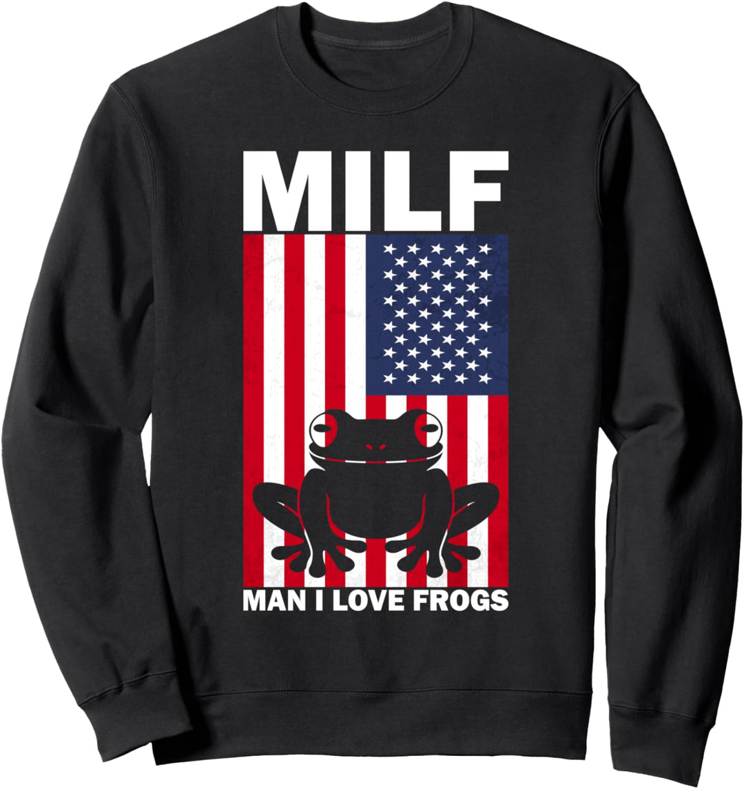 Frosch Fan Man I Love Frogs Lustige Milf Sweatshirt