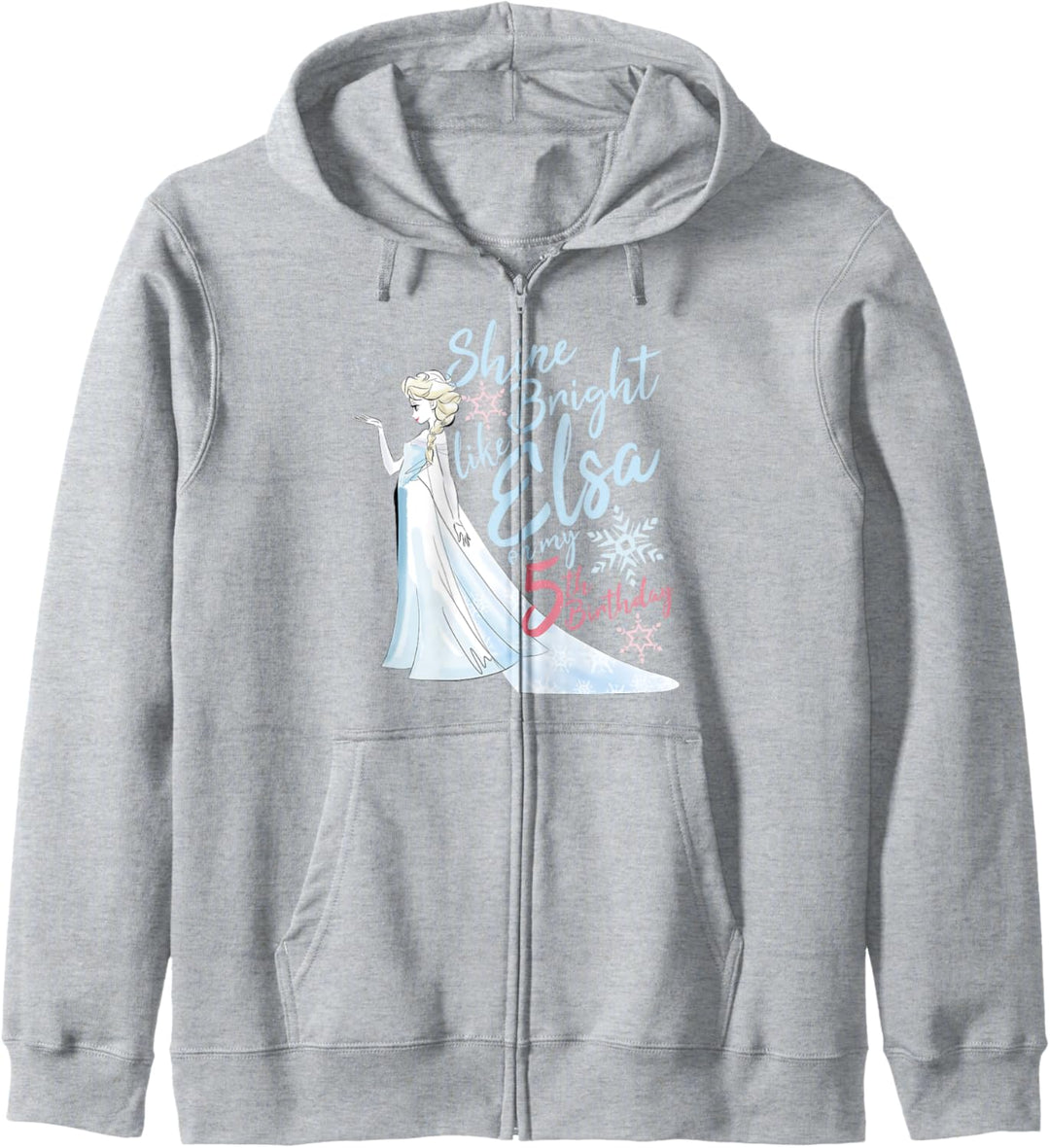 Disney Frozen Elsa Shine Bright On My 5th Birthday Kapuzenjacke