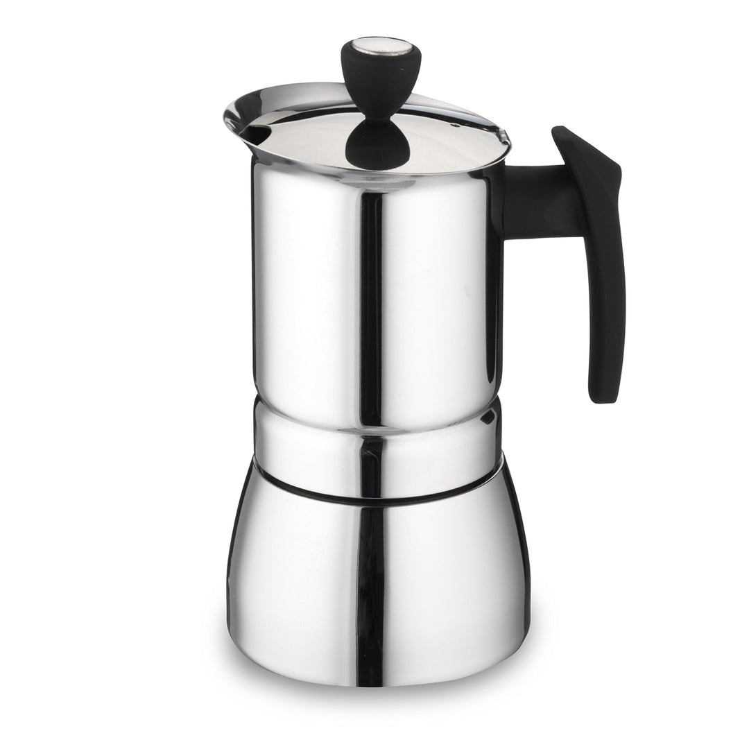 Café Ole von Grunwerg Espressokocher aus Edelstahl für 9 Tassen pro Brühvorgang, nach italienischer