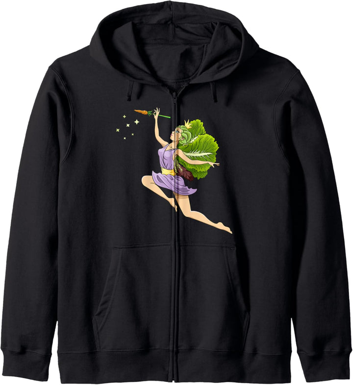 Fee Vegan Vegetarier Gemüse Karotte Salat Kapuzenjacke