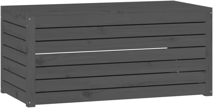 vidaXL Gartenbox Grau 101x50,5x46,5 cm Massivholz Kiefer 101 x 50.5 x 46.5 cm Grau, 101 x 50.5 x 46.