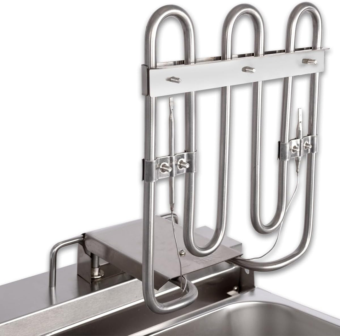 Beeketal 'BTF10a' Kaltzonen Fritteuse (9 Liter Volumen für max. 5 Liter Öl) Edelstahl Friteuse mit T