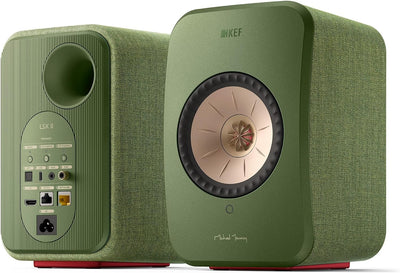 KEF LSX II - WLAN Regallautsprecher, Olivgrün | Aktivlautsprecher | PC | TV | Monitor | Bluetooth Ol