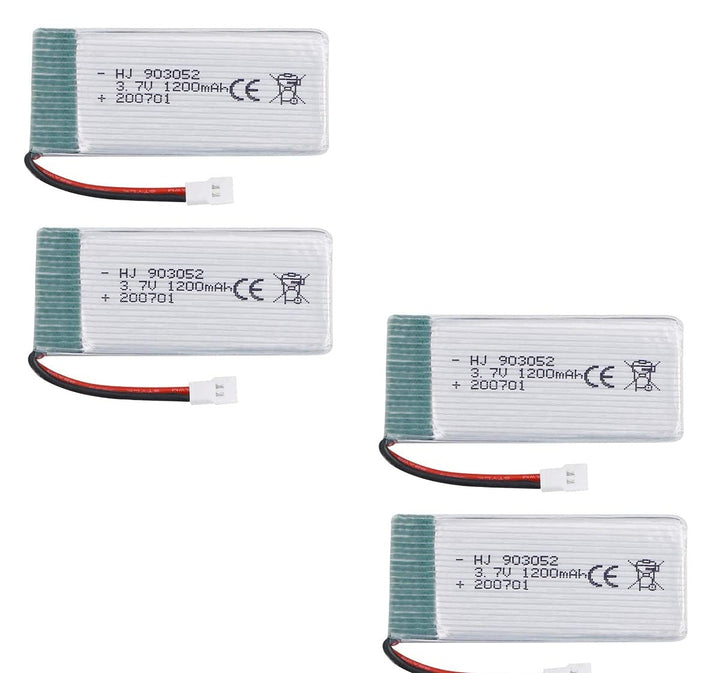 YUNIQUE Deutschland 4 Stuck 3.7V 1200 mAh LiPo-Akkus für Syma X5SC und X5SW Quadcopter