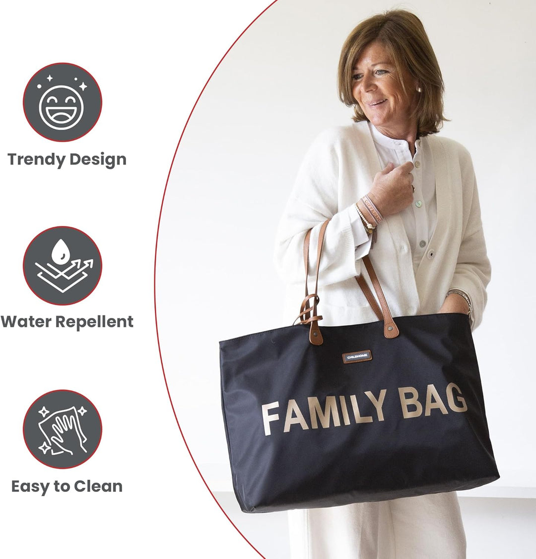 Childhome, Family Bag, Wickeltasche, Reise-/Wochenendtasche, grosses Fassungsvermögen, abnehmbare Ta