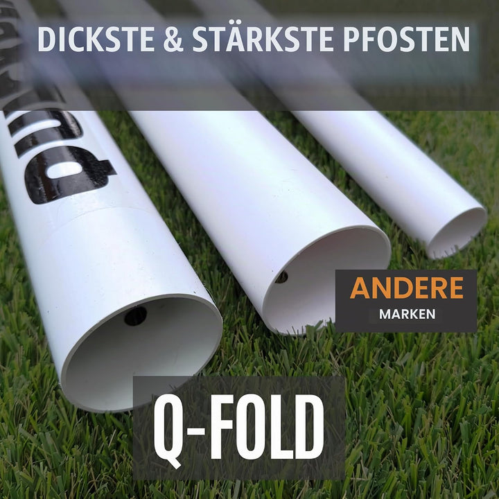 QUICKPLAY Q-Fold Match Fussballtor für Garten Kinder und Erwachsene | 30 Sekunden faltbares für einf