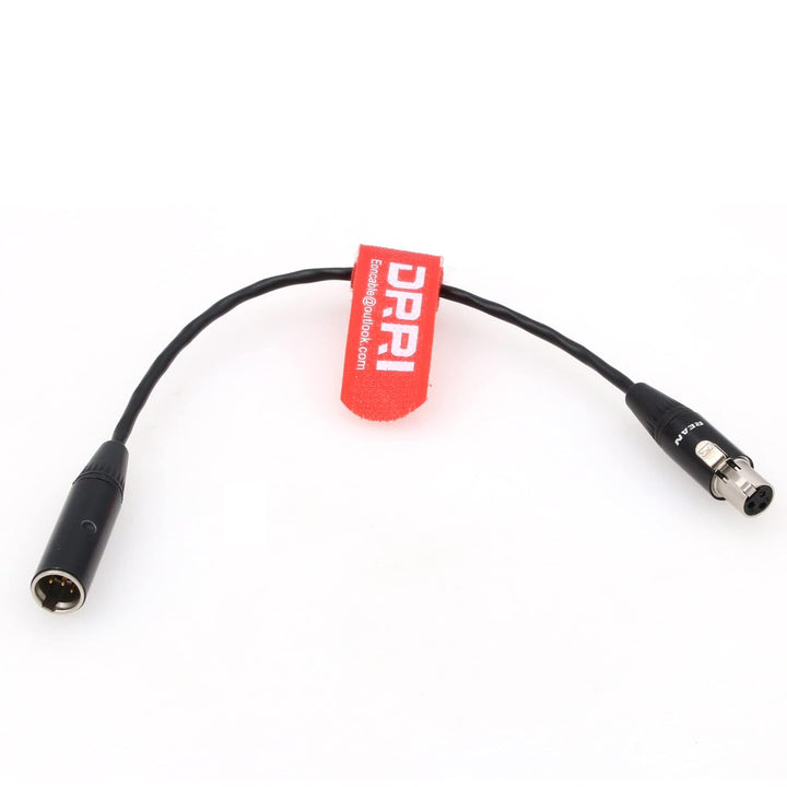 DRRI Mini XLR TA4M auf 3-Pin TA3F Mikrofonadapterkabel für AKG Bodypack Shure Mikrofon