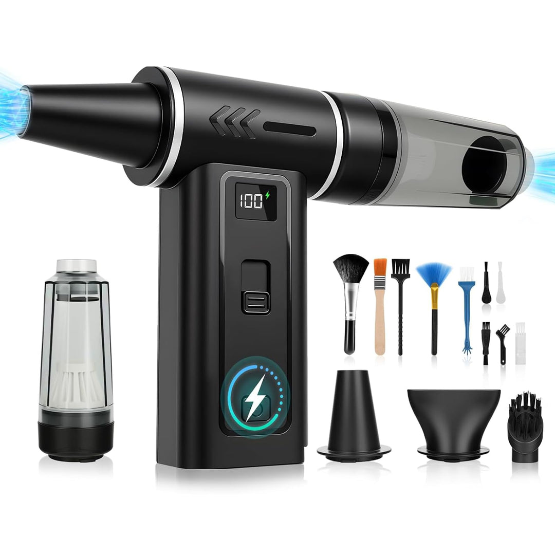Druckluftspray Alternative 2-in-1 Elektrischer Air Duster & Staubsauger mit 180000 U/min, 8000 mAh A