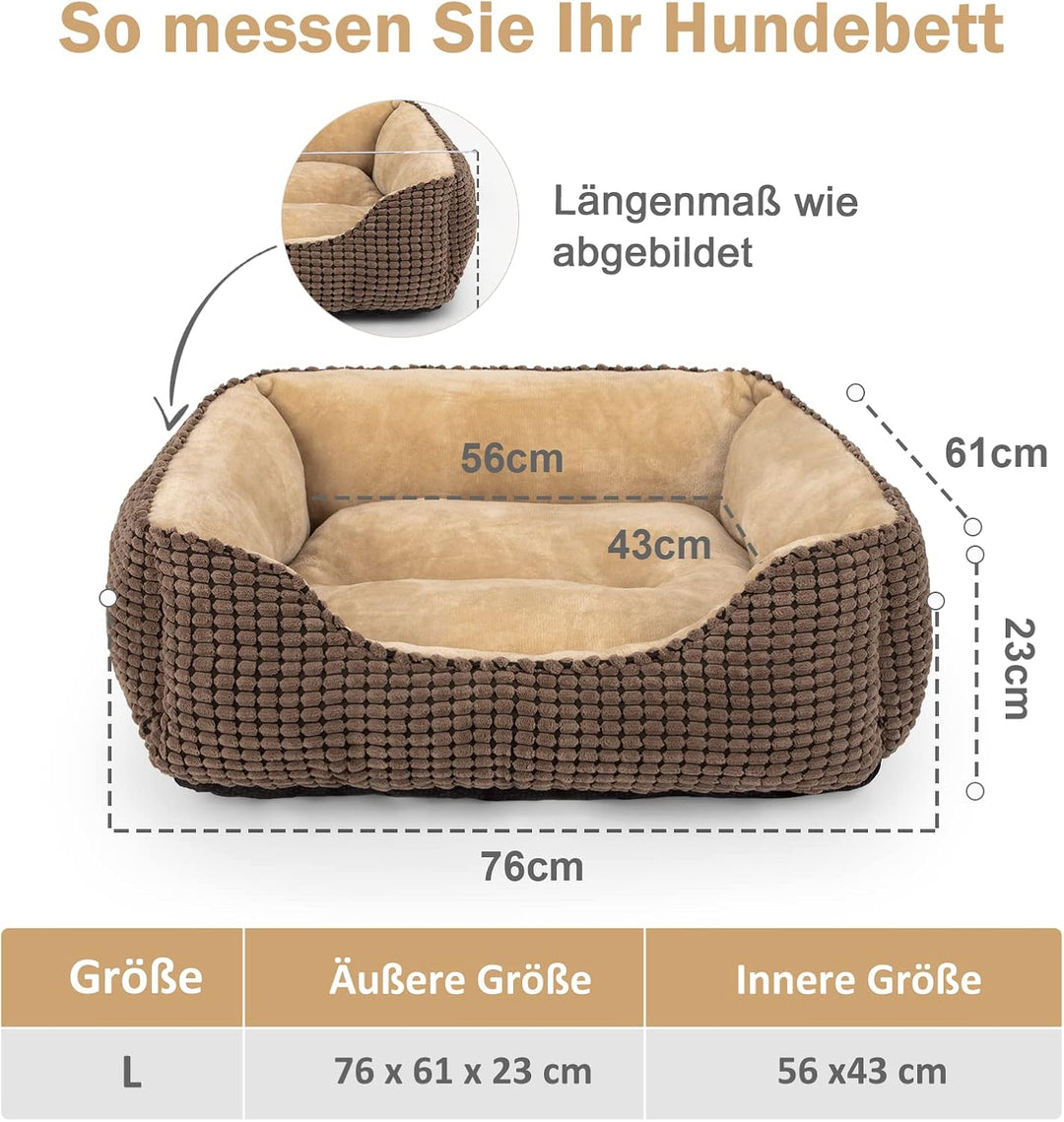 JOEJOY Hundebett Mittelgrosse Hunde, Hundekorb Flauschig, Hundebett Waschbar, Plüsch Hundebetten, ru