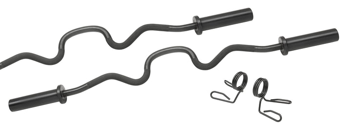 Oly. Super SZ-Hantelstange Curl Curlstange inkl. Federverschlüssen 50/51 mm Black