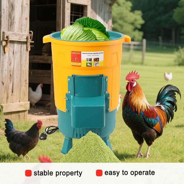 Elektrische Futterhäcksler Gemüseschneider, 550W 220V Grünfutterschneider | Grasschneider Häcksler F