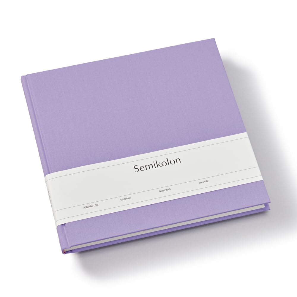 Semikolon 370074 Gästebuch - 25 x 23 cm - mit 180 blanko Seiten zum Selbstgestalten, Lesezeichen - l
