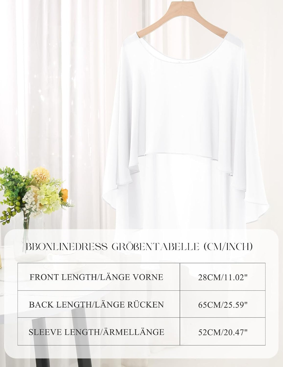 Bbonlinedress Chiffon Capes Damen Sommer Weiche Capelets leichte Tücher Wraps für Abendkleider Schal