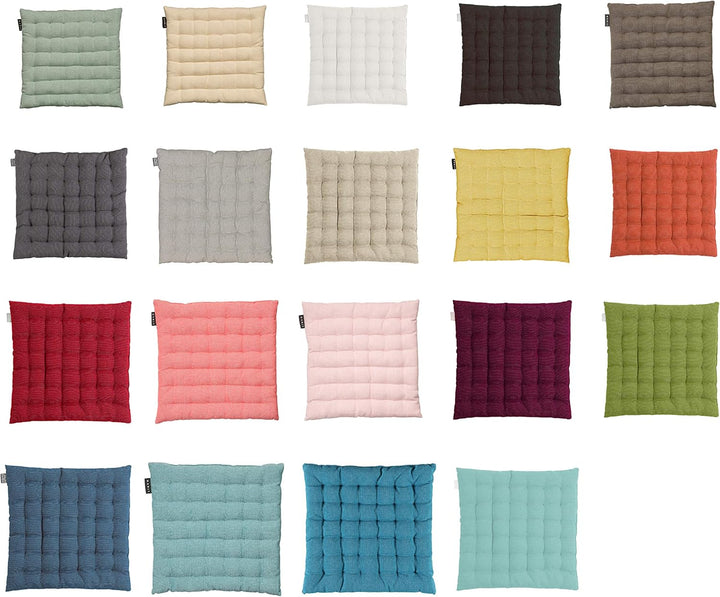 Linum Pepper Elegantes Sitzkissen 40x40 cm, 100% Baumwolle, Maschinenwaschbar, Granitgrau 40x40cm Gr