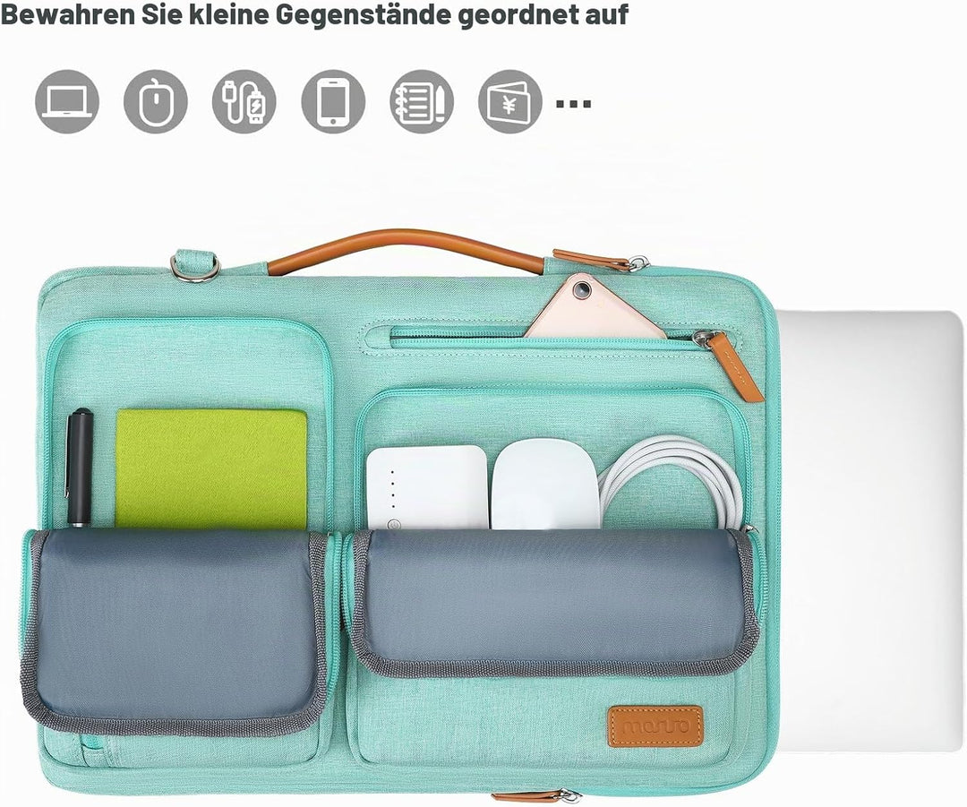 MOSISO 360 Schütz Laptoptasche 14 Zoll, 14 Zoll Aktentasche Kompatibel mit HP Lenovo Dell ASUS Acer,