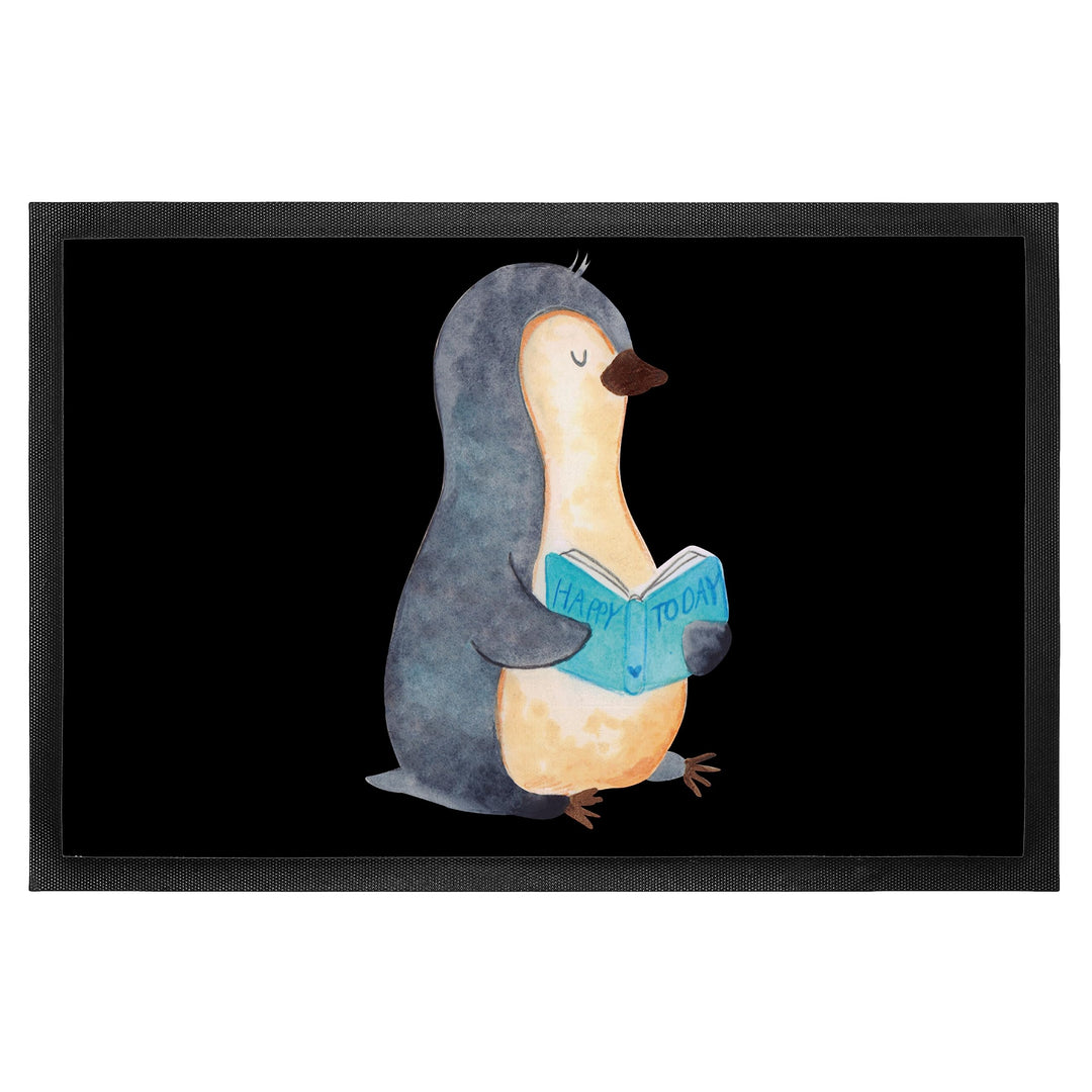 Mr. & Mrs. Panda 50 x 75 cm Fussmatte Pinguin Buch - Geschenk, Lesen, Fussabstreifer, Bücherwurm, Ni