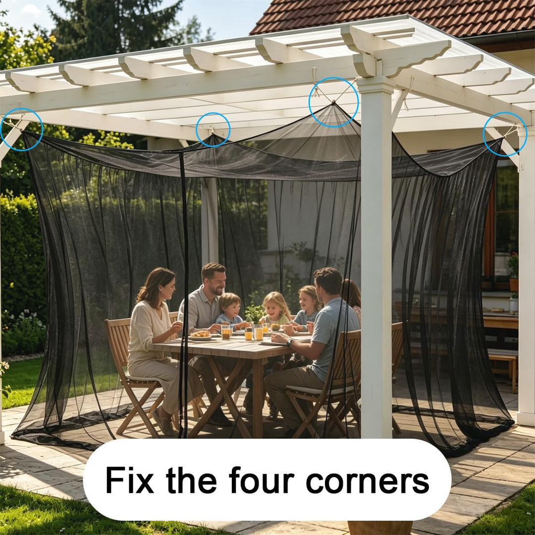 XXL Moskitonetz Outdoor Reise, 300x300x250cm Outdoor Mückenschutznetz, für den Aussenbereich Terrass