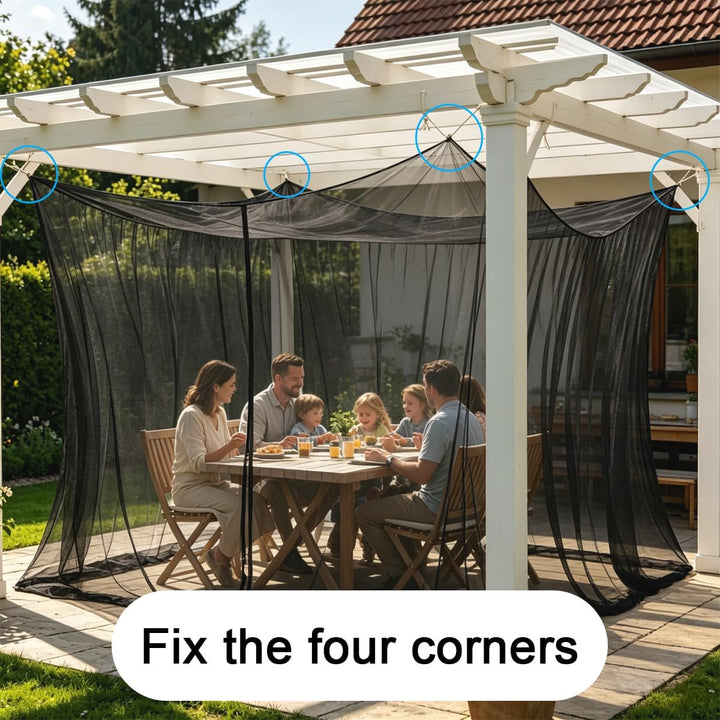 XXL Moskitonetz Outdoor Reise, 300x300x250cm Outdoor Mückenschutznetz, für den Aussenbereich Terrass