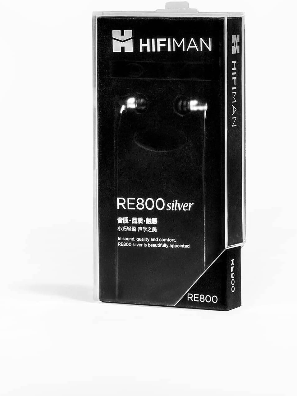 HIFIMAN RE800 Silber Dynamischer Treiber Topologie-Membran Ergonomische Passform Verkabelter Hi-Fi I