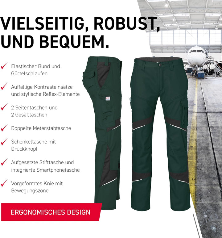 KÜBLER Workwear KÜBLER ACTIVIQ Arbeitshose moosgrün/schwarz Moosgrün/Schwarz 52, Moosgrün/Schwarz 52