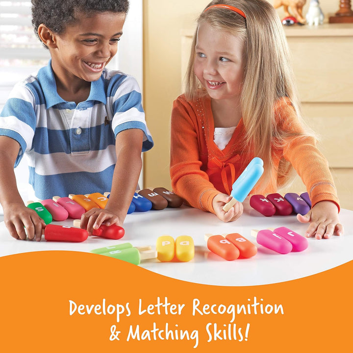 Learning Resources Smart Snacks Eis am Stiel Buchstaben-Steckspiel