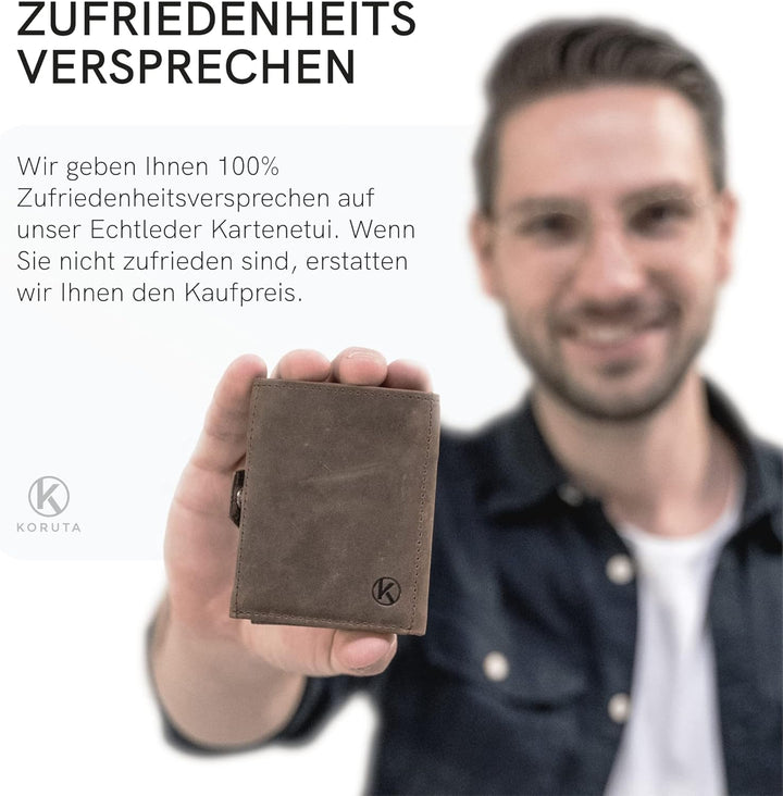 Slim Wallet mit Münzfach &amp; RFID Schutz - Kartenetui - Mini Geldbörse für Herren &amp; Damen - Kreditkart