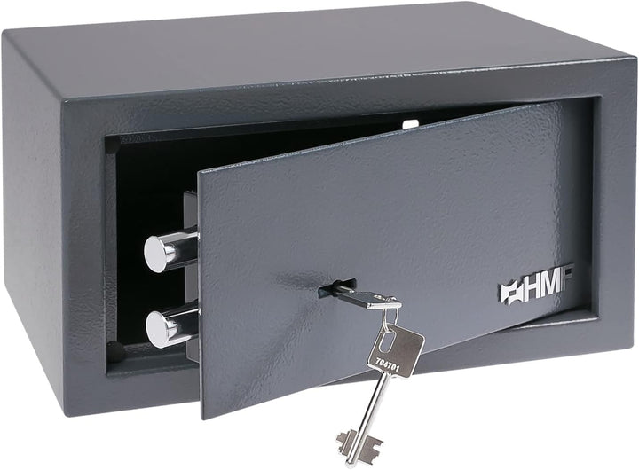HMF 49217-11 Tresor Möbeltresor Doppelbartschloss, 31,0 x 17,0 x 25,0 cm, anthrazit 31 x 17 x 25 cm
