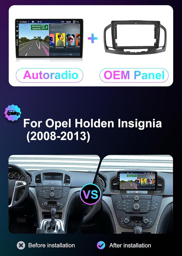 [6GB+128GB] Android 14 Autoradio für Opel Holden Insignia(2008-2014)-[Integriertes CarPlay/Android A