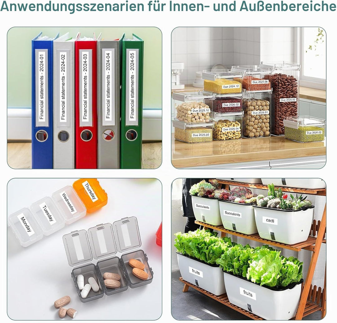 JINTUM 10X TZe-231 Kompatibel mit Brother P-Touch 12mm Schwarz auf | Weiss Laminated Schriftband für