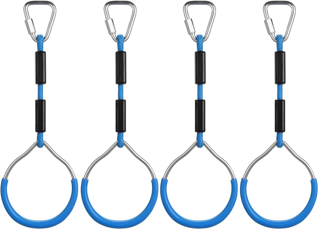 PELLOR Kinder Klettern Ringe, Multifunktions turnringe Kinder Trapeze Schaukel mit Kunststoff Turnri