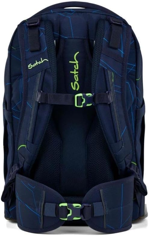 Satch Pack Schulrucksack Set 3tlg. inkl. Schlamperbox und Sportbeutel (Blue Tech), Blue Tech