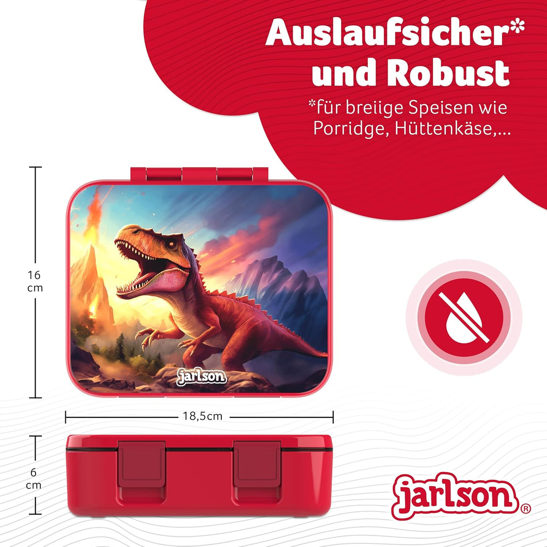 JARLSON® Brotdose Kinder mit Fächern MILI [AUSLAUFSICHER] Bento Lunchbox für Schule, Kita & Kinderga