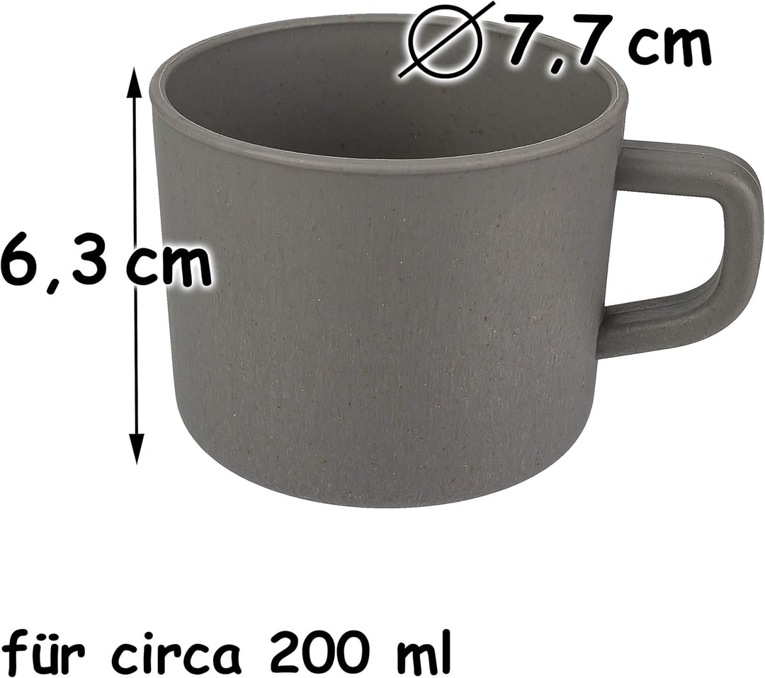 alles-meine.de GmbH Becher - Farbe wählbar - Kunststoff - 10 Stück - Henkelbecher - Trinkbecher - Cr