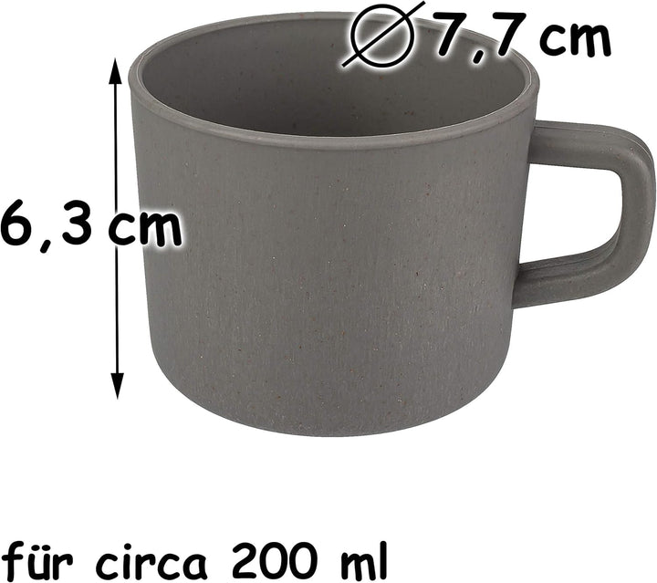 alles-meine.de GmbH Becher - Farbe wählbar - Kunststoff - 10 Stück - Henkelbecher - Trinkbecher - Cr
