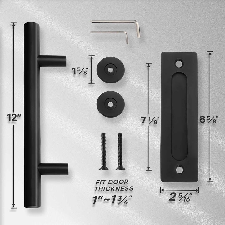 Klassische rustikale Schiebetürbeschläge für grosse Öffnung und zwei Öffnungen Rund Handle-Round sch