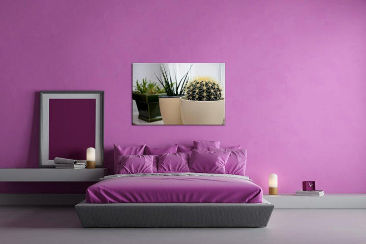 deyoli hausliche Pflanzen Format: 80x60 als Leinwandbild, Motiv fertig gerahmt auf Echtholzrahmen, H