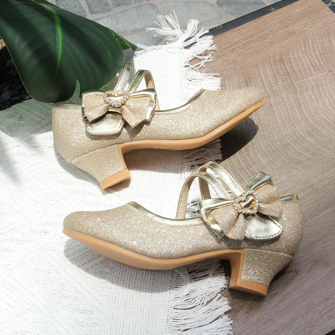 EIGHT KM EKM7018 Mädchen High Heel Kleid Schuhe Mary Jane Prinzessin Hochzeit Pumps Schuhe Glänzend