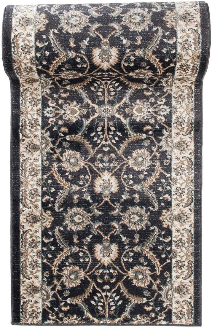 Carpeto Rugs Blumen Teppich Läufer Flur - Orientalisch Teppichläufer - Kurzflor, Weich - Flurläufer
