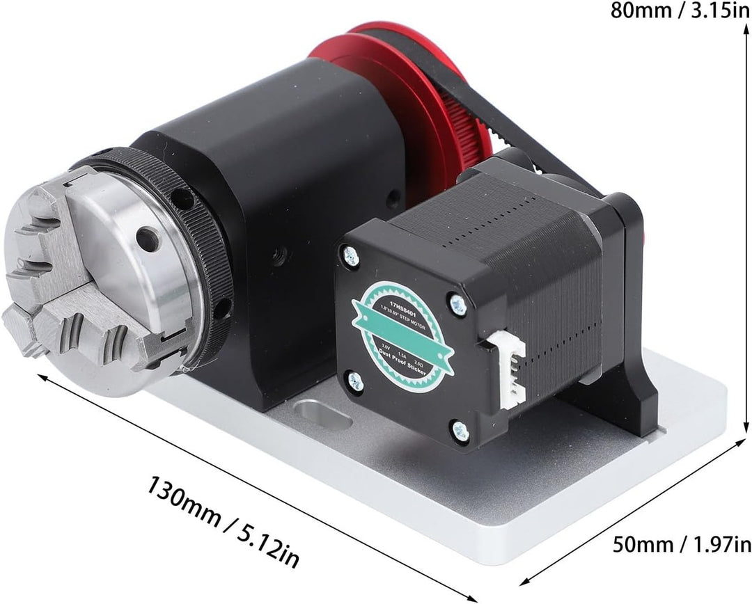 CNC-Drehmodul-Kit, CNC-Drehachse 4. Achse, Riemenuntersetzungsverhältnis: 4:1, Futterdurchmesser 4 M
