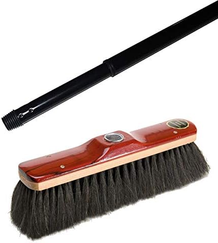Echt- Rosshaarbesen Zimmerbesen 30cm mit Stiel Teleskopstiel Haushaltsbesen weich Rosshaar-Besen Keh