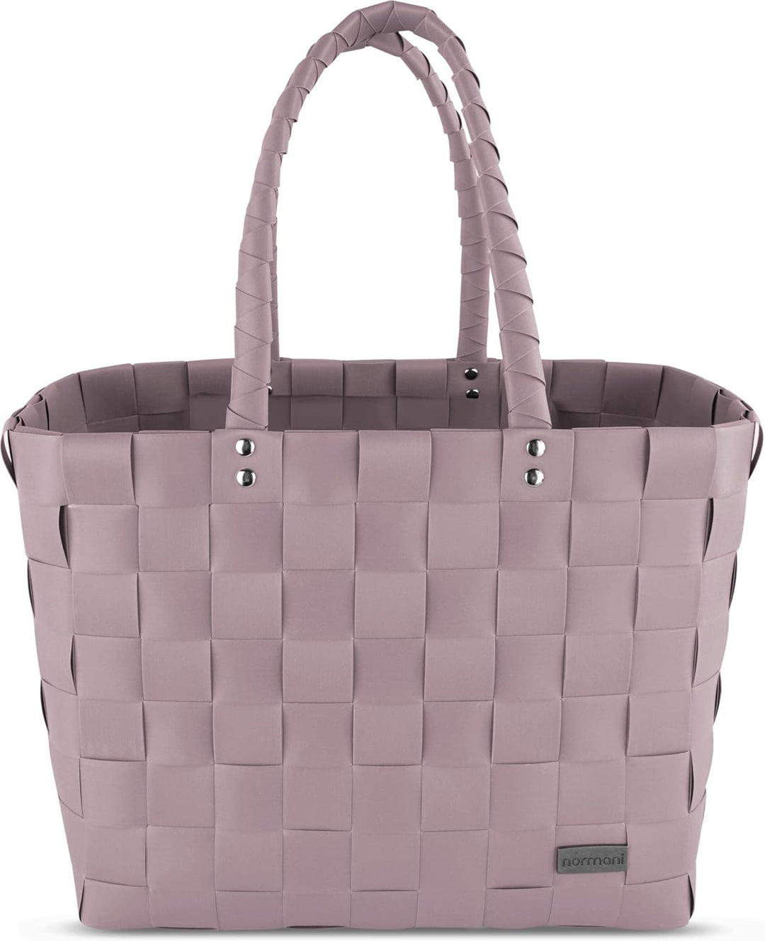 Einkaufstasche geflochten mit Henkeln - Tragetasche extra robust Farbe Dusty Pink Dusty Pink Onesize